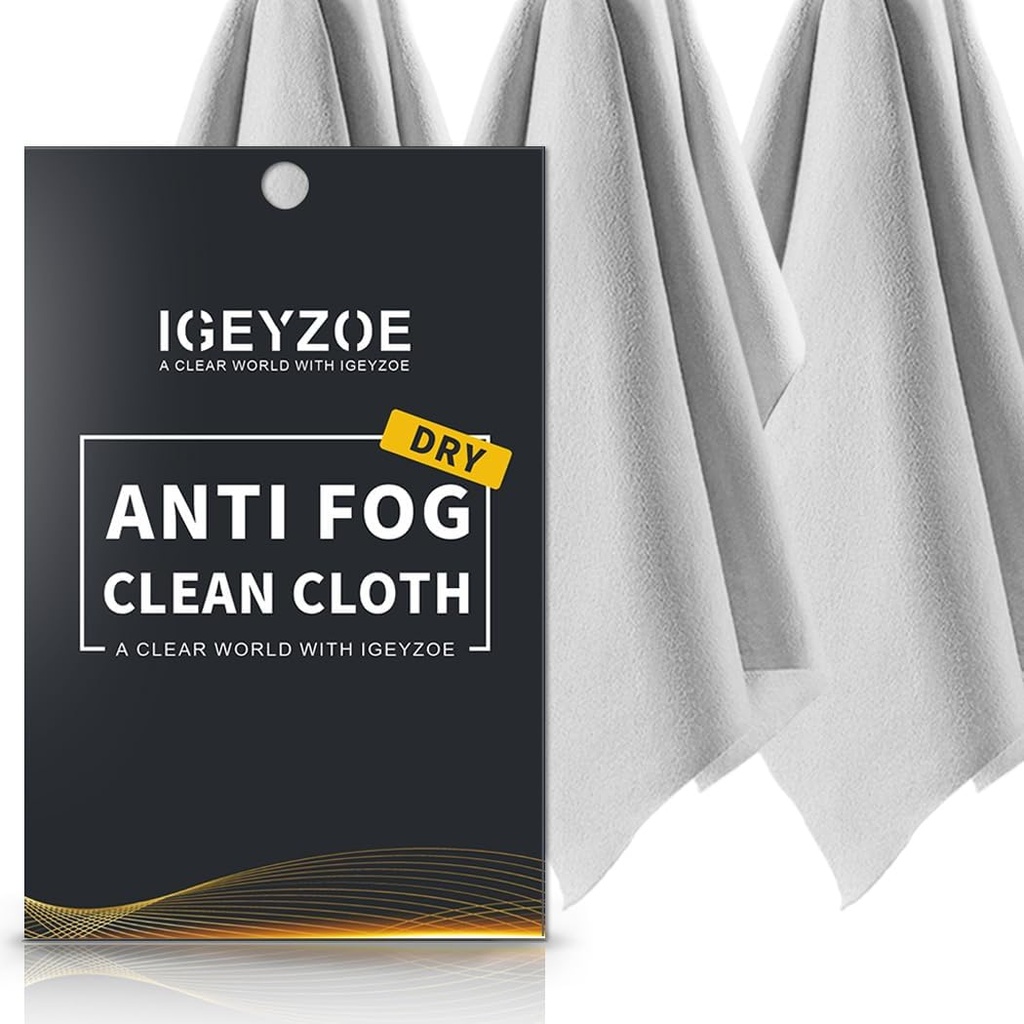 3 balenie suché anti hmla oblečenie - Antifogging oblečenie pre potiahnuté okuliare s masky Microfiber čistenie oblečenie Lens Wipe pre okuliare, obrazovka, goggles, opakovane použiteľné a prenosné