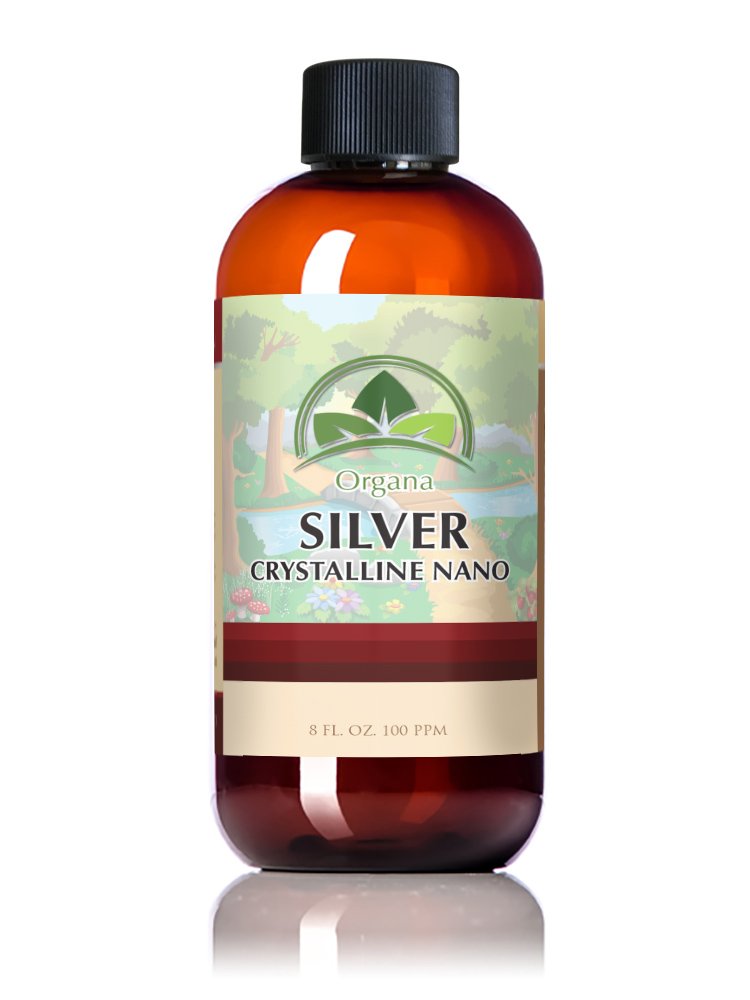 Organa Nano Koloidné striebro 8 oz (100 PPM) - Najlepšie koloidné striebro - Koloidné minerály