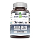 Amazing Formules Selenium Supplement 100 Mcg Per Serving 250 Tablets 