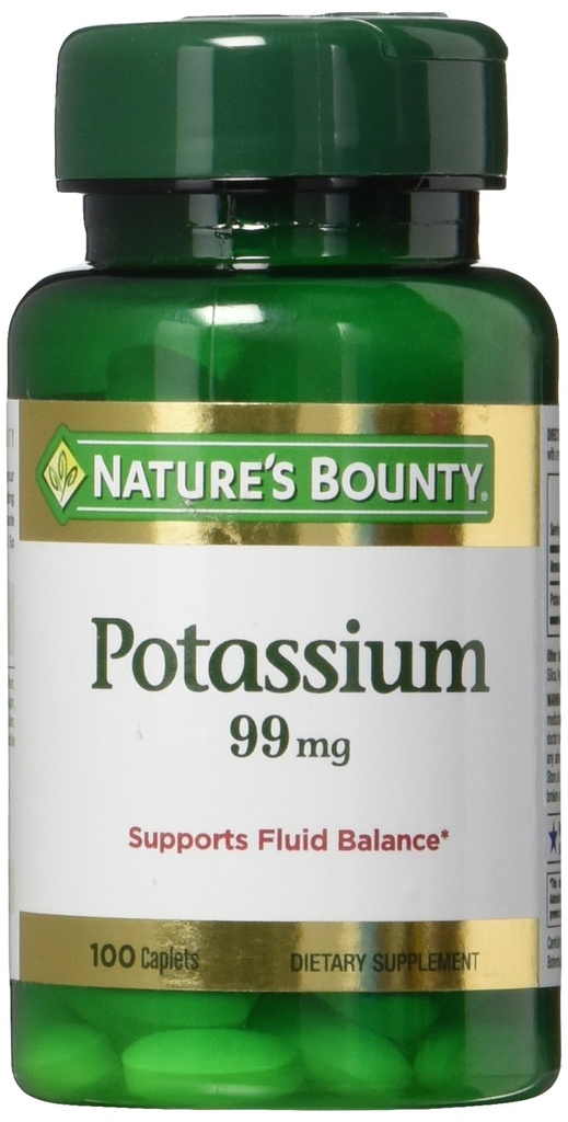 Prírodné Bounty Draslík Glukón 99mg, 100 Caplets