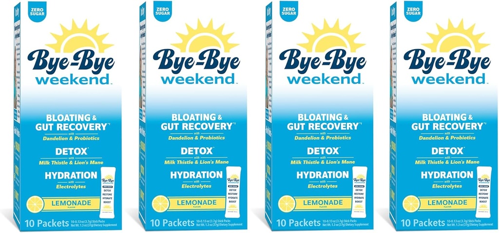 Detox Drink Mix w/Elektrolytes - pre Bloating, zotavenie, únava, Mozog hmla - probiotiká, Lion