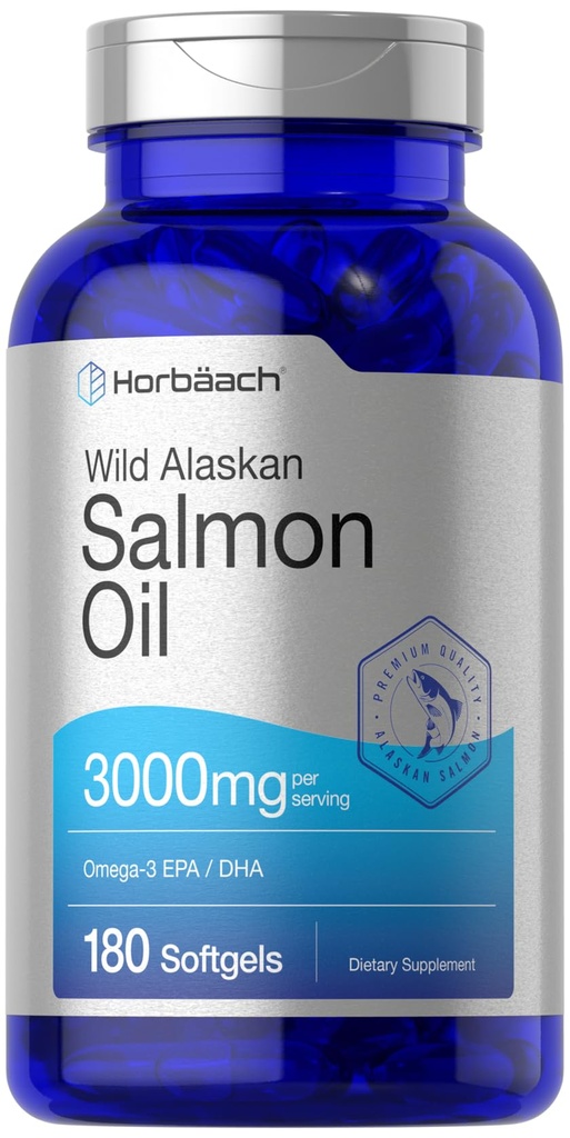 Horbäach Wild Aljašský losos rybí olej 180 Softgel kapsule 
