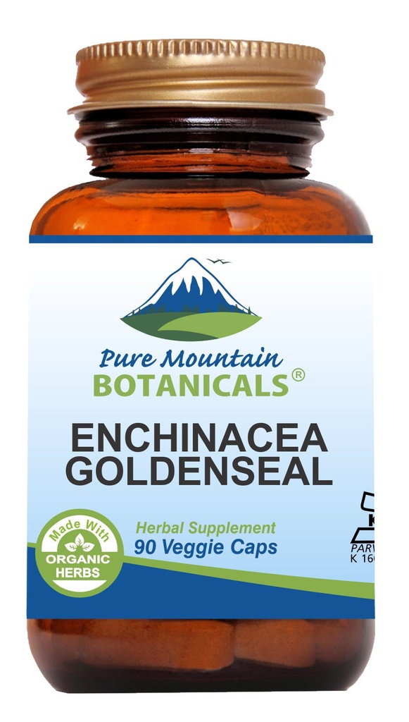 Echinacea Goldenseal Kapsule - Kosher Vegan Caps s 450mg Organic Echinacea Goldenseal Complex
