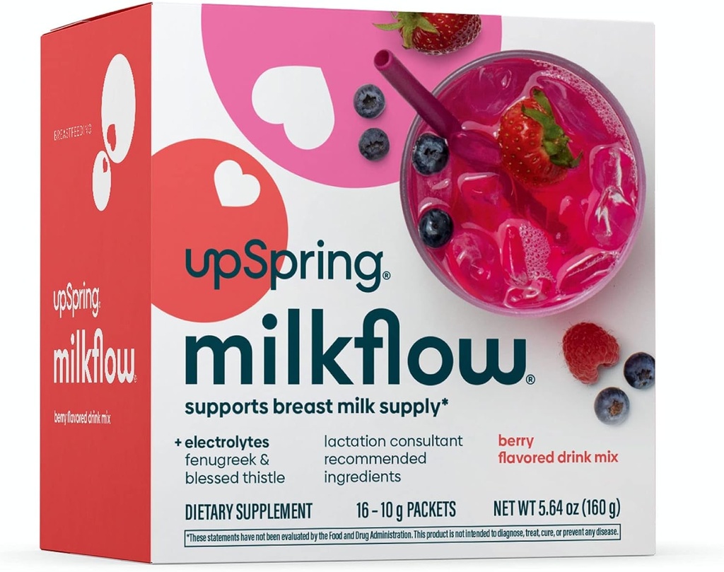 UpSpring Milkflow Elektrolyte Dojčenie Supplement Drink Mix with Fenugreek 