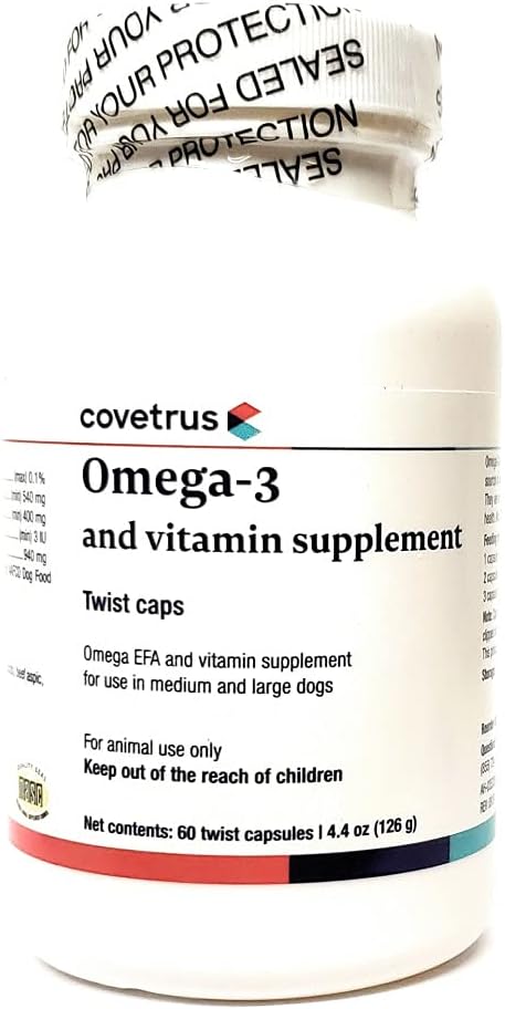 Omega-3 a vitamín doplnok Twist viečka pre stredné a veľké psy 60ct