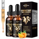 2 balenia Kreatín HCL Tekuté kvapky pre mužov a ženy, 1500 mg Tekutý kreatinín hydrochlorid, vysoká absorpcia, 2 Fl Oz, bezcukrová Orange chuť