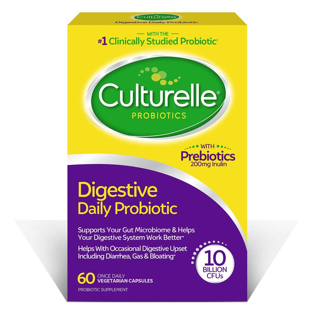 Culturelle Daily Probiotic, Tráviace zdravotné kapsule, 60 Počet