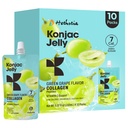 Hethstia Konjac Jelly Green Grape flavor, 10 Pouches, Piteable Grape Jelly s Collagen Peptides, 7 Kcal, bez cukru, Gluten Free, Keto, Vegan, On-The-Go Chewy Light Snacks