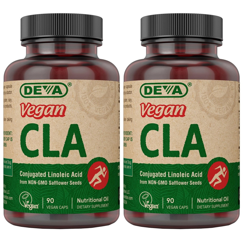 Deva vegánske vitamíny konjugovaná kyselina linolová (CLA), z non-GMO požltového oleja, 90 kapsúl, 1-pack