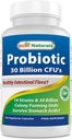 Najlepšie Naturals Probiotic 10 Kmene & 30 miliárd CFU Intestinálna Flora, 120 Veggie Kapsule - Stabilný policajt probiotikum (4146365)