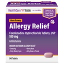 HealthCareAisle Allergy Relief - Fexofenadín Tablety hydrochloridu USP, 180 mg, 90 tabliet, alergia, non-Drowsy 24-hour Relief