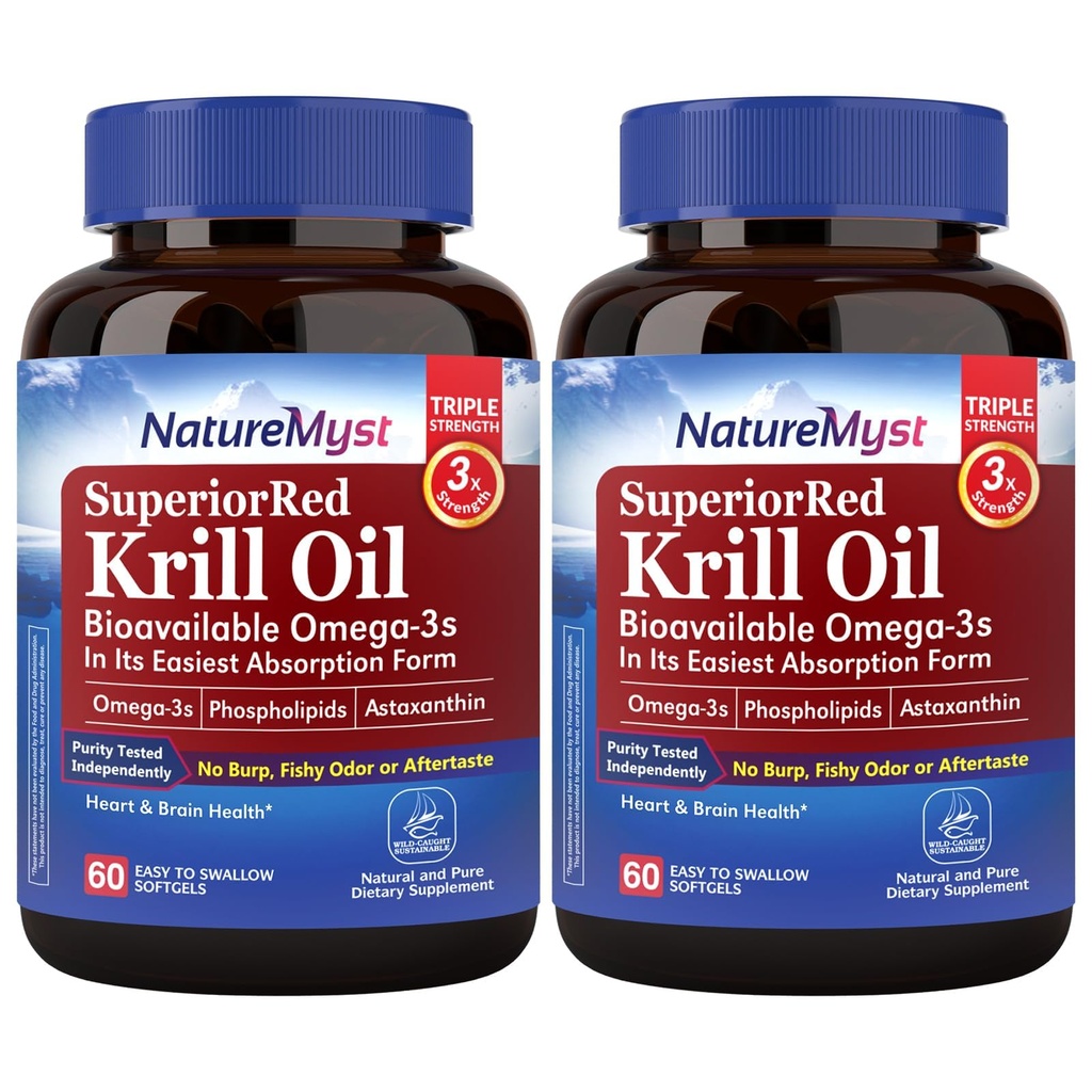 Antarktída Krill Oil 1000 mg Softgels, Krill Omega-3s, EPA, DHA, Astaxantín & Fosfolipidy, Zdravie srdca, 120 Softgels, Non-GMO, No Gluten, Vyrobené v USA