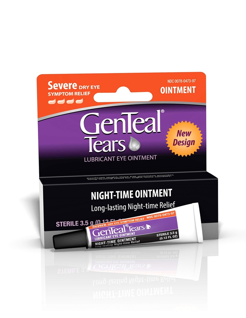 Genteal Tears Night-Time Masť 3,5g Jasné 0.12 Fl Oz