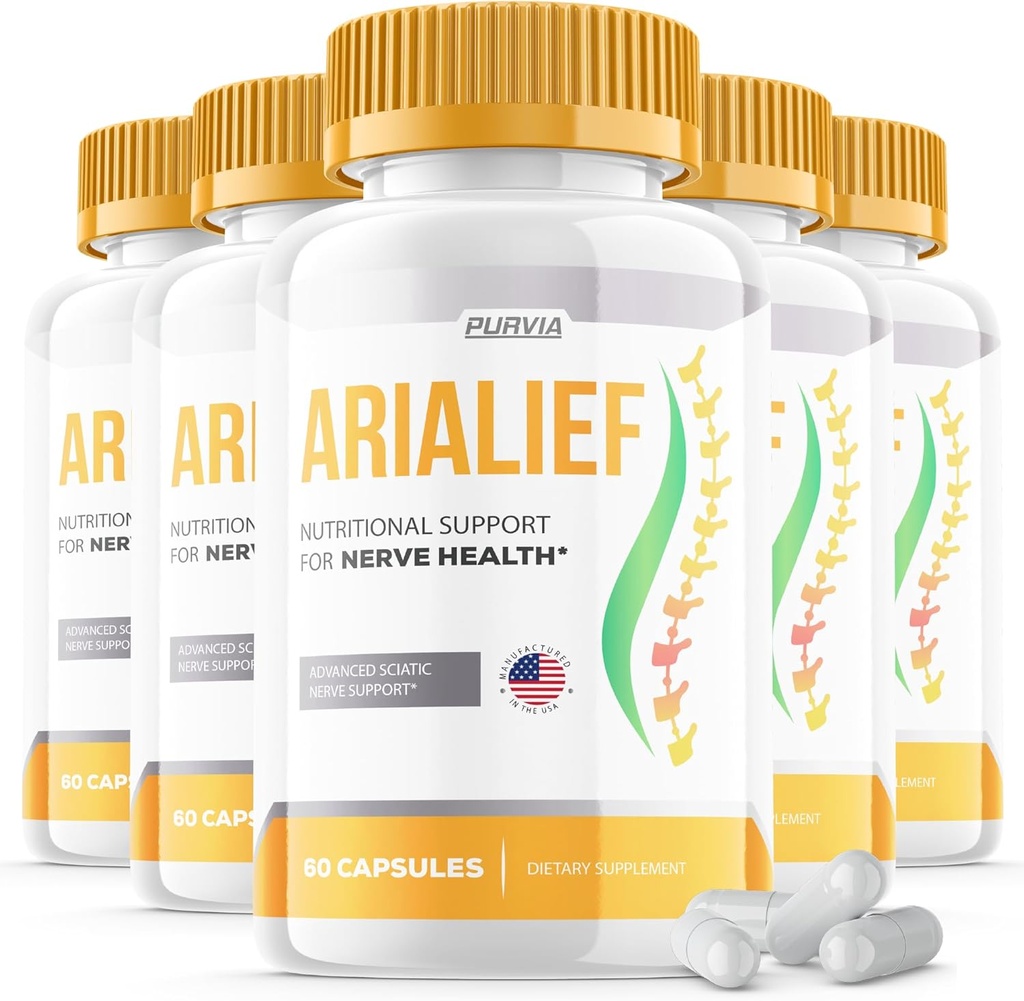 (5 balenia) Arialief kapsuly ischiasa - Oficiálna formula - Arialief vitamín doplnok Advanced sila Formula, Arialief kapsuly Nutričná podpora Maximálna sila Celková Wellness (300 kapsúl)