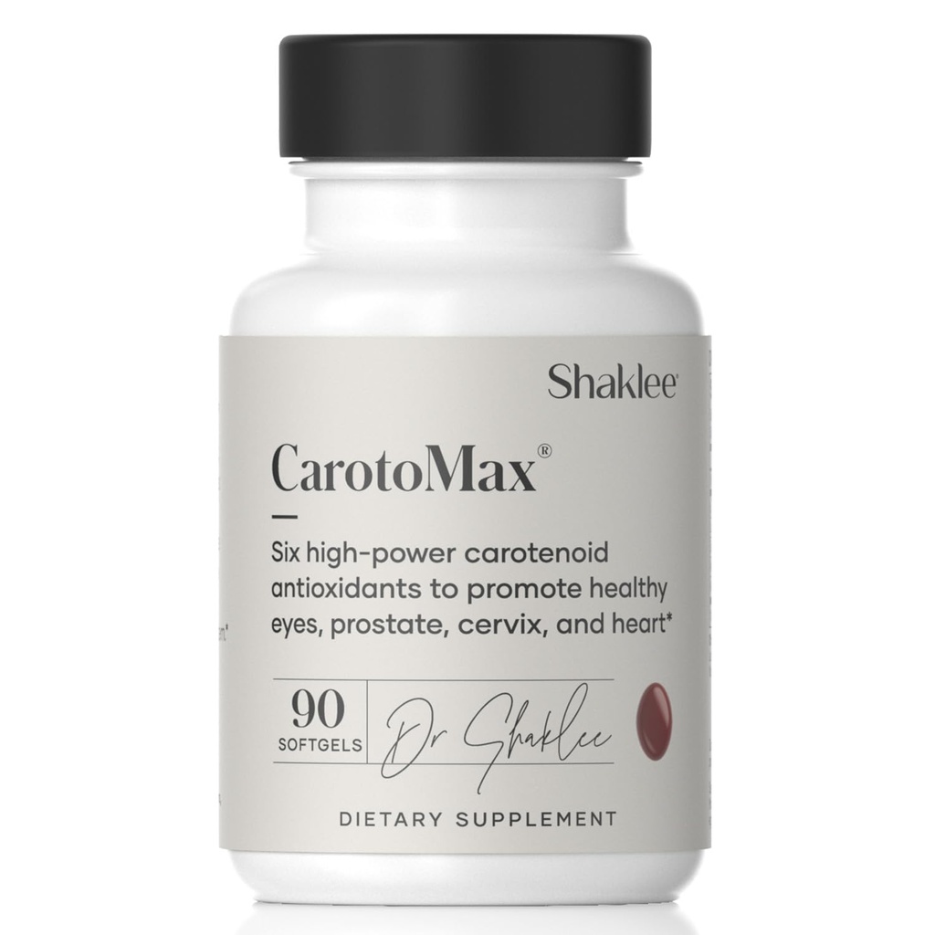 Shaklee - CarotoMax- Advanced Eye Health Formula w/ 6 Key Carotenoids - Podpora vízie - lutein, Zeaxantin, Beta-karotén, Astaxantín - podporuje makulárne zdravie - 90 Softgels