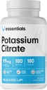 Zabalený Dusičnan draselný 99mg za obsluhu, zabalený Essentials (180 Servings, 180 Kapsule)