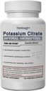 Superior Labs Draslík Citrát 100 mg, Pure Non-GMO Electrolyte Minerál, Additíva-Free, Obličkový kameň & pH Podpora, Svalová Cramp Relief, Heart & Nerve Funkcia, Alkalizačná bilancia, 120 Veg Caps