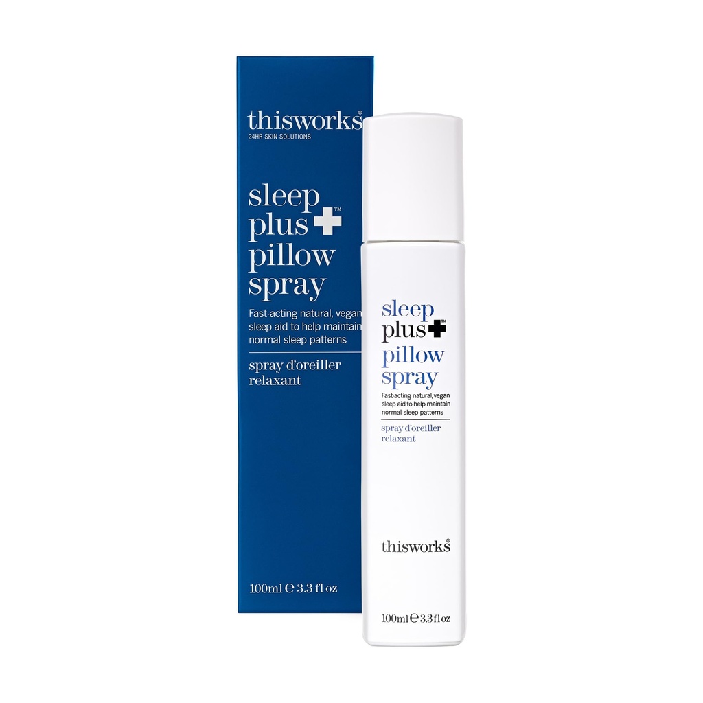 THISWORKS spánok plus vankúš sprej Fast-Acting Natural Rest s esenciálnymi olejmi levandule, Vetivert a Camomile, 100ml, 3.3 fl oz