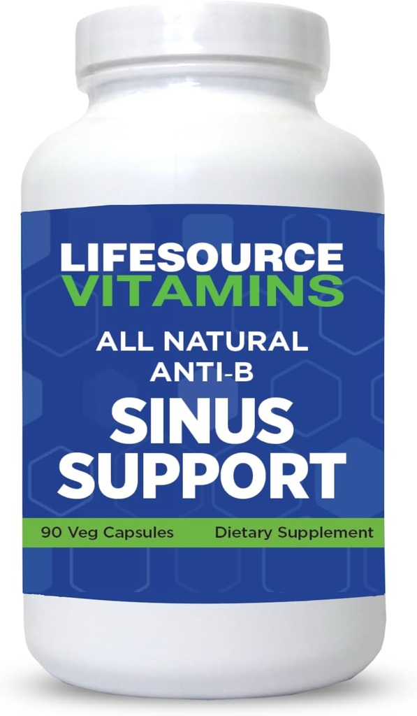 LifeSource Vitamíny Všetky prírodné Anti-B Sinus Podpora 