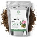 Elanen Naturals Organic Valerian Root 4 oz. (113g), USDA Certified Organic Valerian Root Herb Tea, Te De Valeriana Para Dormir, Valarian Officinalis Celovoľne Leaf, Cut & Sifted