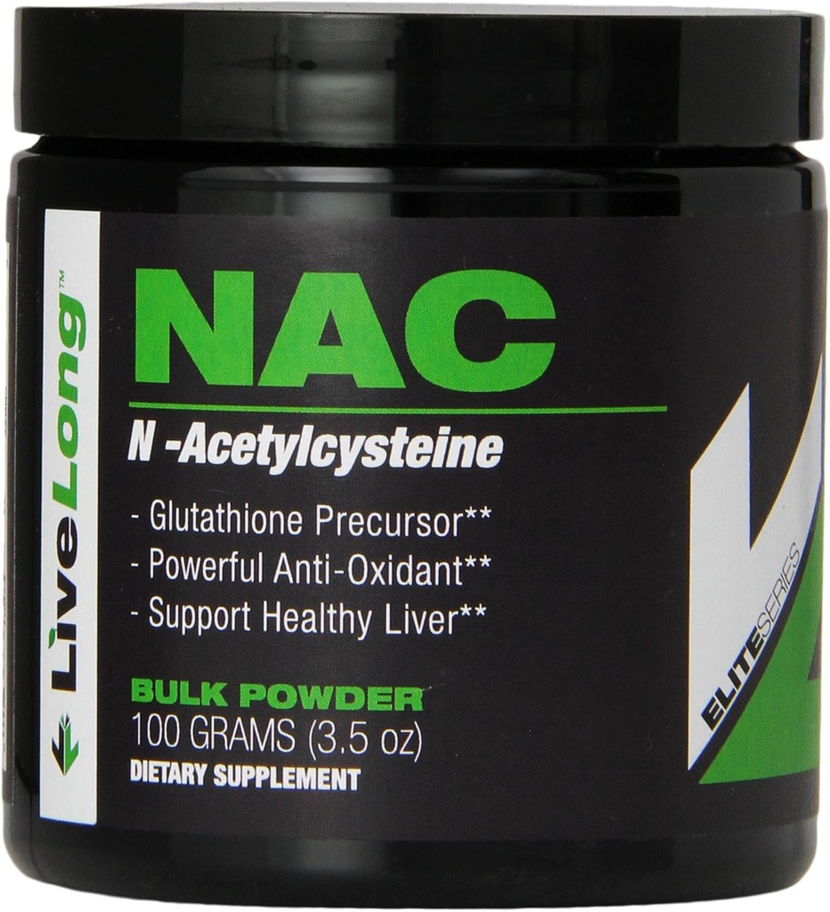 Pure N-Acetyl L-Cysteine (NAC) prášok, zdravie pečene a Cellular podpora,bulk doplnky, NAC pre kulturistiku a všeobecné wellness a antioxidant podporuje Glutatión, 3,5 Oz (Packaging May Vary)