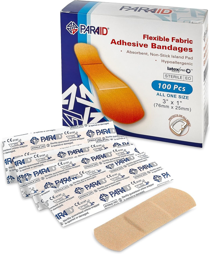 Flexibilné tkaniny pásy - Flex Fabric Lepiace pásy Finger-Tip Bandage Knuckles a pruhy pre starostlivosť o prsty a chrániť rany pred infekciou - (100 gróf box)