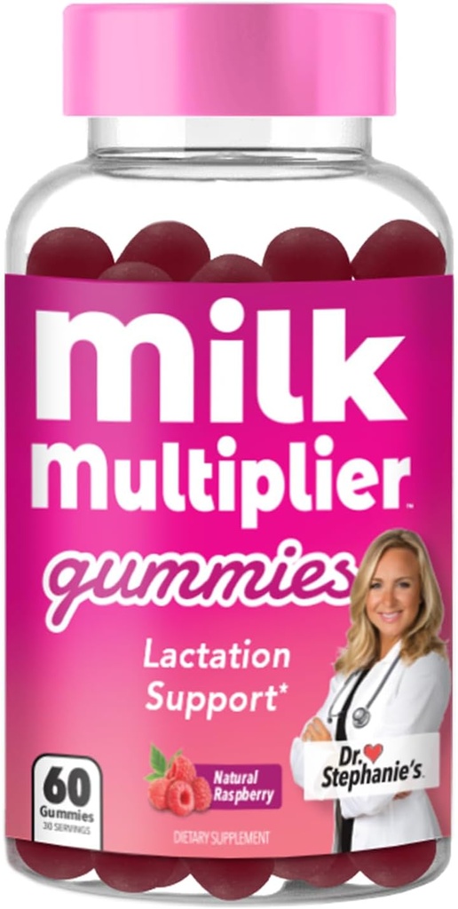 Dr. Stephanie mlieko Multiplier Laktácia Podpora Gumies - Sperma zadarmo Dojčenie Supplement for Milk Supplement for Milk Supply - s mliekom Thitle, Fenikel Seed, Alfafa - Popôrodné a ošetrovateľské Essentials