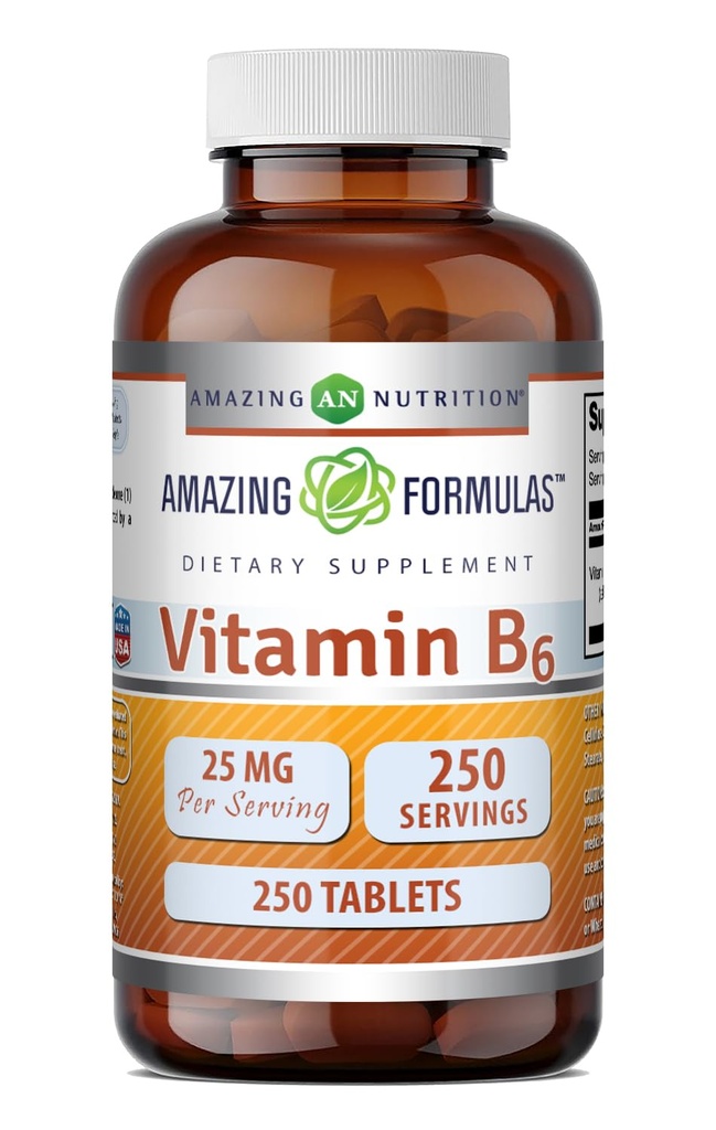 Amazing Formulates Vitamín B6 Pyridoxín 25 mg 250 tabliet Doplnok 