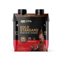 Optimálna výživa Zlatý štandardný proteín Shake, 24 g Bielkoviny, Pripravený na pitie Bielkoviny Shake, bez lepidla, Vitamín C na imunitnú podporu, čokoláda, 11 Fl Oz, balenie po 4 (Backaging May Vary)