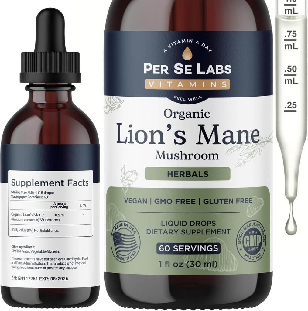 Lions Mane Huba Supplement Liquid Drops 