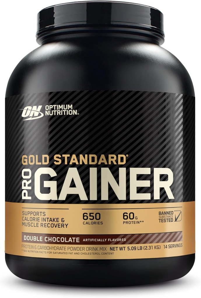 Optimálna výživa GS Pro Gainer Váha Gainer Protein Powder, Double Chocolate, 5,09 libra (Backaging May Vary)