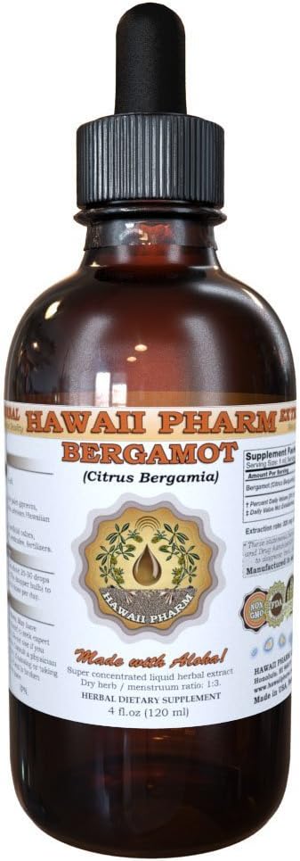Bergamot Liquid Extract, Bergamot (Citrus Bergamia) Sušená ovocná peel prášok Tinture Supplement 2 oz