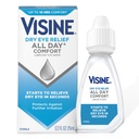 Visine Dry Eye Relief All Day Comfort Lubricant Eye Drops for up to 10 Hours of Comfort, Dry Eye Drops with Polyetylén Glycol, 0,5 fl. oz