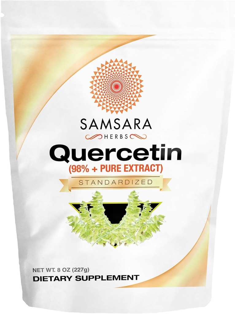 Samsara byliny Quercetin 98%+ Pure Extract Powder (8oz/226g) - rovnaké ako 452 x 500 mg kapsuly