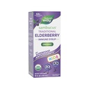 Nature's Way Sambucus Elderberry Traditional Immune Sirup for Ages 1+, Traditional Immune Support*, Antioxidant Support*, Black Elderberry Extract, USDA Certified Organic, 4 Fl Oz
