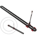 300mm Woodworking Compass Tool, Large Compass Woodworking Scribing Circle, Carpenter Compass Pravítko značenie Gauge Circle značenie nástroj pre inžiniera Carpenter (čierna)