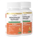 Menopauza Doplnky pre ženy Menopauza Probiotiká Relief, Vitamin D3 & B6,Podporuje horúce riasy, nočné potenie, Bloating & Gut Health s Black Cohosh, Collagen 180 Veggie Caps
