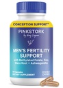 Blue Stork Fertility Doplnky pre mužov - Podporuje Koncepcia pre neho - Mužské prenatálne vitamíny s Maca Root, Ashwagandha, Folate, B12 - Sperm Heath, Drive, Motility - 60 Kapsule