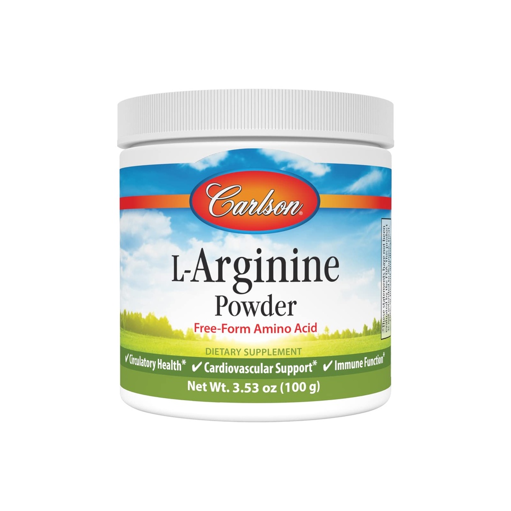 Karlson - L-arginínový prášok, kyselina voľneformová, cirkulačné zdravie, 3,53 oz (100 g)