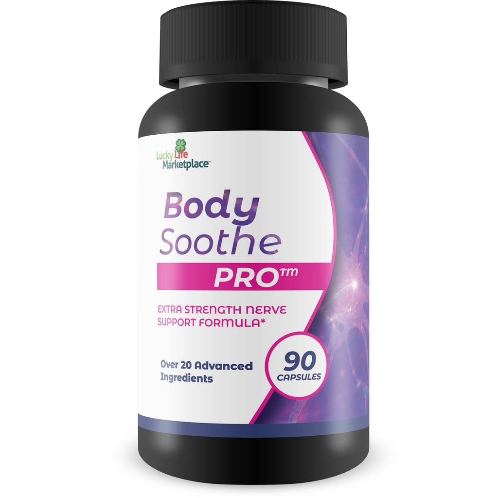 Body Soothe Pro - Neuropatia Nerve Formula Extra sila - Prírodné bylinné Nerve Podpora pre neuropatiu, Zlepšenie cirkulácie, & Znížená oxidačný stres - Bonus Antioxidačná pomoc