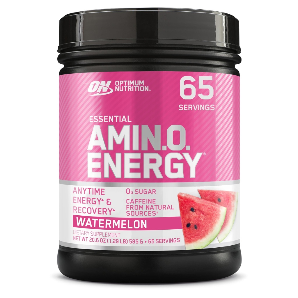 Optimálna výživa Amino Energy - Pre Cvičenie so zeleným čajom, BCAA, Amino Acids, Keto Friendly, Zelená káva extrakt, Energetický prášok - Watermelon, 65 Servings (Packaging May Vary)