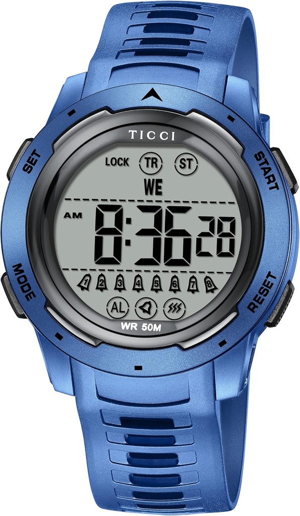 TICCI Muži Ženy Unisex 8 Alarm Vibračné zdravotnícke pomôcky Vibra Upozornenie pilulky Pripomienka Big Digits vodotesné