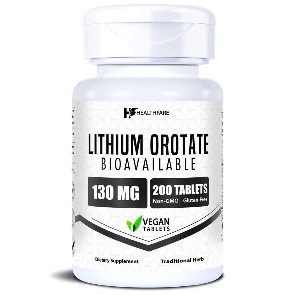HealthFare Lítium Orotate Supplement 130mg 