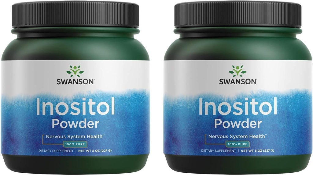 Swanson 100% Pure Inositol Powder - Natural Supplement Propagation Focus & Relaxation - Nerve & Cellular Support - (8oz) 2 balenie