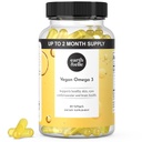 Earth & Elle Algae Omega 3 Supplement - Vegan Omega 3 - Omega 3 Vegan Supplement w/Algae Oil & Vegan DHA - Helps Support Heart & Brain Health 1000 mg Per Serving - No Fishy Dochute 60 Softgels