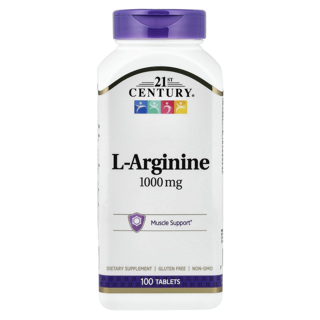 21. storočie L- arginín 1000 mg, maximálna sila 100 ea