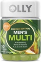 OLLY Pánske Multi, Vitamíny A, C, D, E, B, Zinok, Limited Edition, Slávnostné pytliacky Cider - 50ct