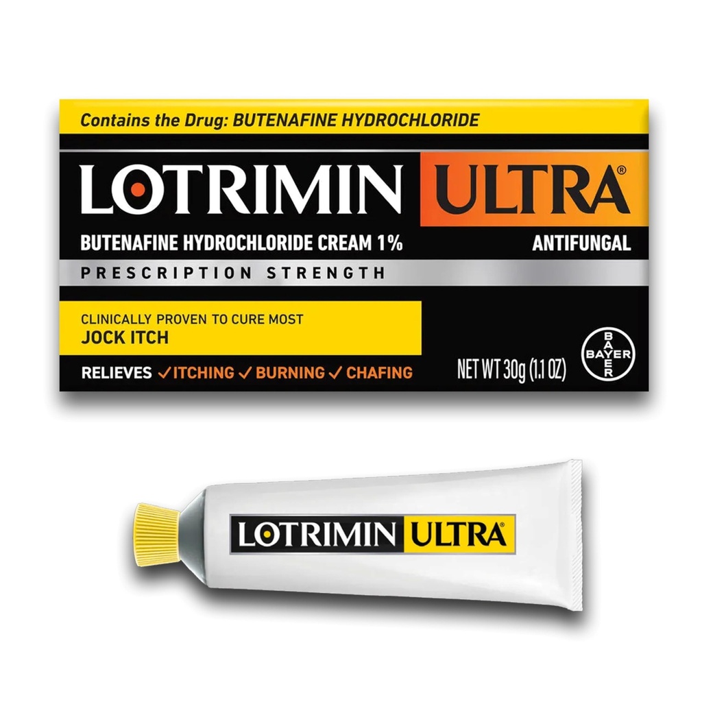 Lotrimin Ultra antimykotický Jock svrbenie krém s Butenafine hydrochlorid, Jock svrbenie liečba pre mužov, ženy, a deti nad vek 12, 1.1 oz Tuba