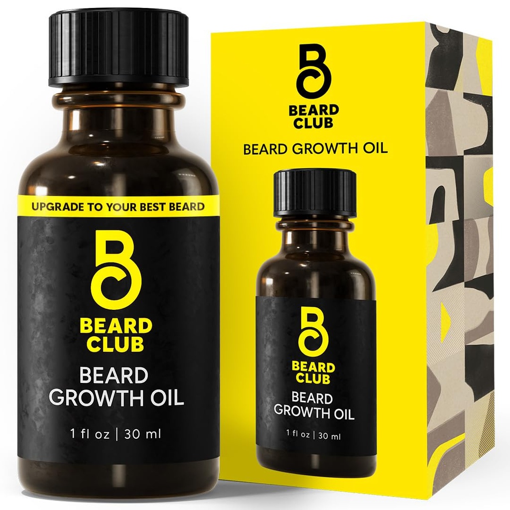Beard Club - Brada rast sérum s prírodným Castor, Kokos a avokádo, aby si vyrastal hrubšie, plnšie brada, vyplniť záplaty a stimulovať zdravšie rast vlasov tváre