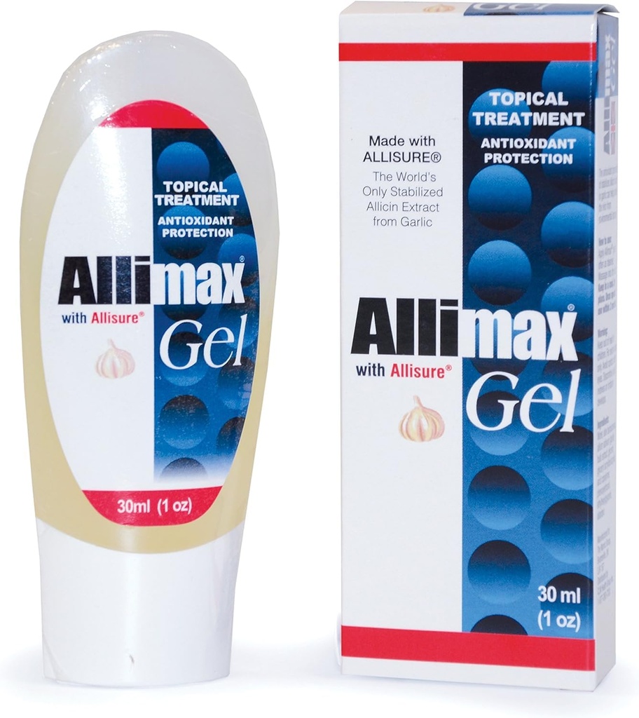 ALLIMAX Tekutý topický gél (30ml = 1fl.oz) - Cesnakový extrakt Prírodný gél pre starostlivosť o pleť - Unisex - Dospelí Záujem o prírodnú starostlivosť o pleť